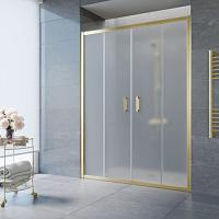 Душевая дверь профиль золотой стекло сатин Vegas-glass