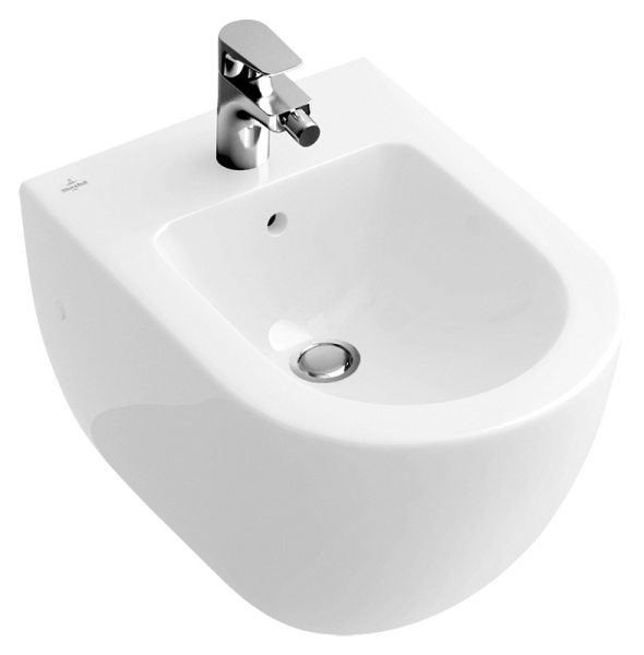 Биде подвесное Villeroy & Boch Subway ярко-белый CeramicPlus 740000R2 (детальная фотография)