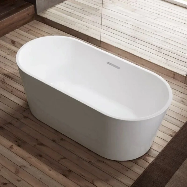 Ванна акриловая Arrow A1702TQU1, 170 x 80 см, с ножками, со сливом-переливом, цвет белый (детальная фотография), 170х80