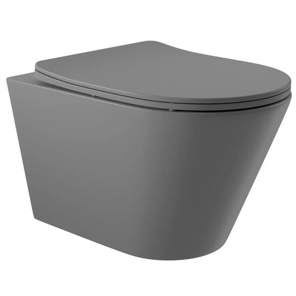Унитаз подвесной Aqueduto CONE серый матовый CON0130 (детальная фотография)