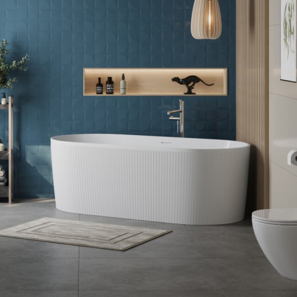 Ванна акриловая BelBagno 170x80 см белая матовая BB411-1700-800-MATT (детальная фотография), современныe, hi-tech