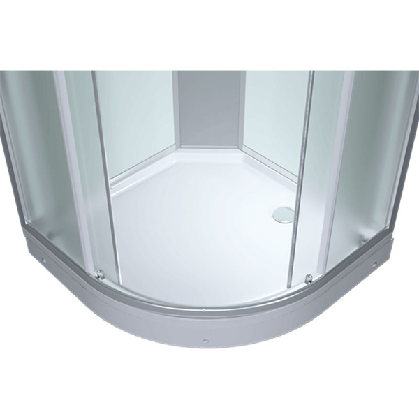 Душевая кабина Erlit Comfort ER3508P-C 80х80 см с крышей (детальная фотография), со средним поддоном