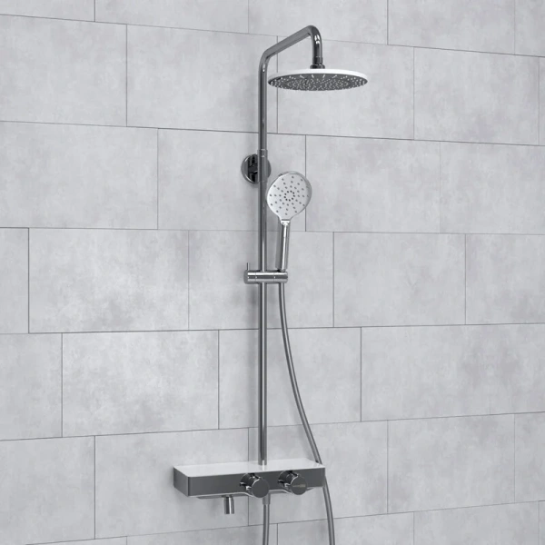 Душевая стойка WasserKRAFT Aller хром A113.067.127.CH Thermo (детальная фотография), хром