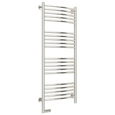 Полотенцесушитель электрический левый, цвет без покрытия перемычка выгнутая Сунержа Богема 2.0 1200х500