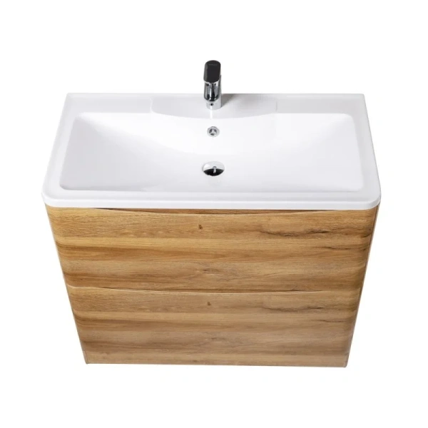 Тумба под раковину напольная BelBagno Acqua 100 см rovere rustico ACQUA-1000-2C-PIA-RR (детальная фотография), 100 см