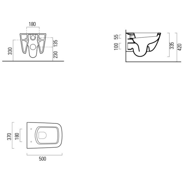 Схема (детальная фотография), без бачка, со скрытым бачком