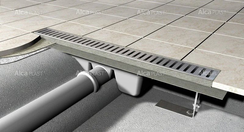 Решетка Alcaplast 65 см хром матовый PURE-650M (детальная фотография), матовый хром