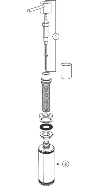 Дозатор Blanco Lato хром/белый 525814 (детальная фотография), в наличии index_1
