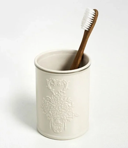 Стакан для ванной WasserKRAFT Rossel для зубных щеток K-5728 (детальная фотография), белые