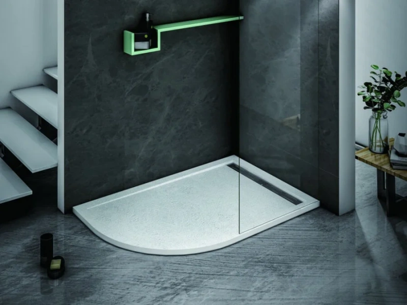 Душевой поддон Cezares Tray 120х90 см правый TRAY-AS-RH-120/90-550-30-W-R (детальная фотография), асимметричные