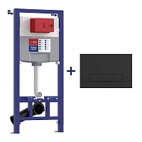 Инсталляция для унитаза Lemark Peneda Expert клавиша черная матовая