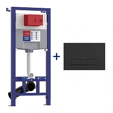 Инсталляция для унитаза Lemark Peneda Expert клавиша черная матовая