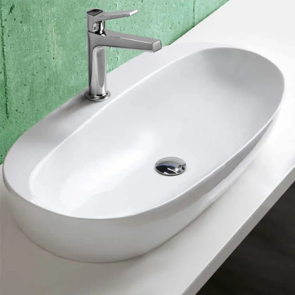 Раковина Azzurra Elegance 70 см овальная ELLA070420CMBI/(ECI70M bi)*1 (детальная фотография)