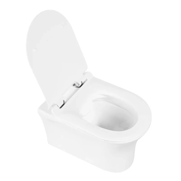 Унитаз подвесной BelBagno Ancona безободковый BB1224CHR-SM (детальная фотография), без бачка, со скрытым бачком