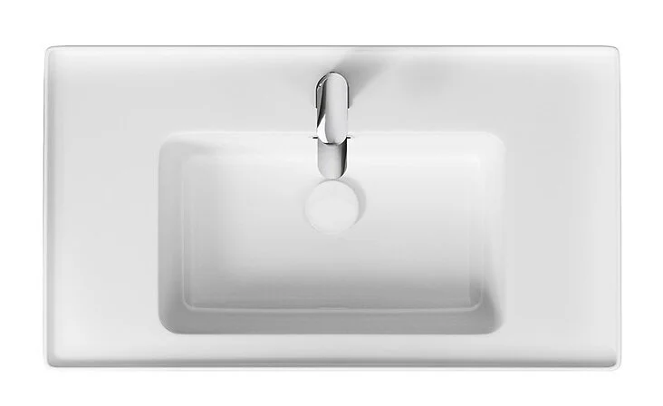 Раковина Cersanit Crea 80 см белая P-UM-CRE80/1 (детальная фотография), подвесные, пристенные
