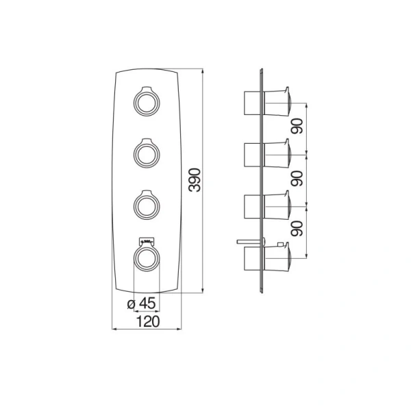 Смеситель для душа Nobili Sofi бронза SI98104BR (детальная фотография), для душа