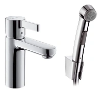 Смеситель с гигиеническим душем Hansgrohe Metris S хром