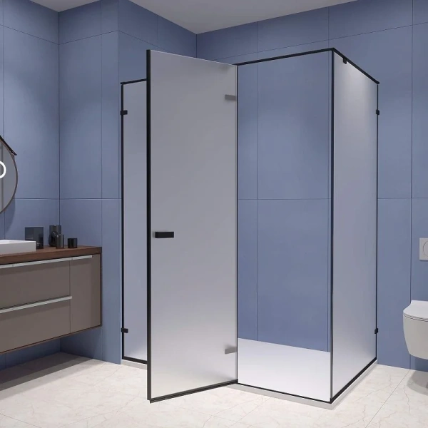 Душевой уголок RGW Stilvoll SV-040B 100x90 см профиль черный, стекло матовое 353204009-24 (детальная фотография), современные, hi-tech