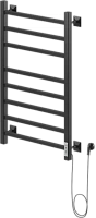 Полотенцесушитель электрический Ника Step 80/50 см черный матовый правый