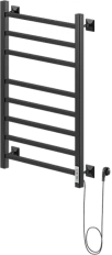 Полотенцесушитель электрический Ника Step 80/50 см черный матовый правый