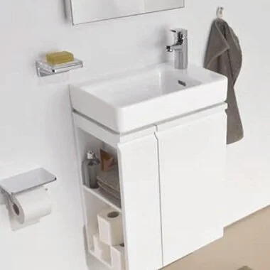 Тумба под раковину подвесная Laufen Pro S 47 см белая матовая, правая 4.8300.2.095.463.1 (детальная фотография), современная, hi-tech