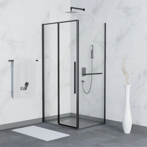Душевой уголок RGW Stilvoll SV-42-1B 120х100 см профиль черный, стекло прозрачное 323242120-014 (детальная фотография)