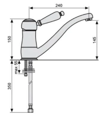 Смеситель для биде бронза Emmevi Laguna 40067BR (детальная фотография), для кухни