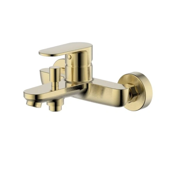 Смеситель для ванны Акватек Ника золото шлифованное AQ1840BG (детальная фотография)