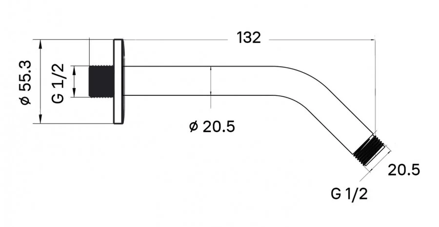 Кронштейн для верхнего душа IDDIS мини 001MINSi61 (детальная фотография), нет в наличии