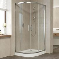 Душевой уголок профиль матовый хром стекло прозрачное Vegas-glass