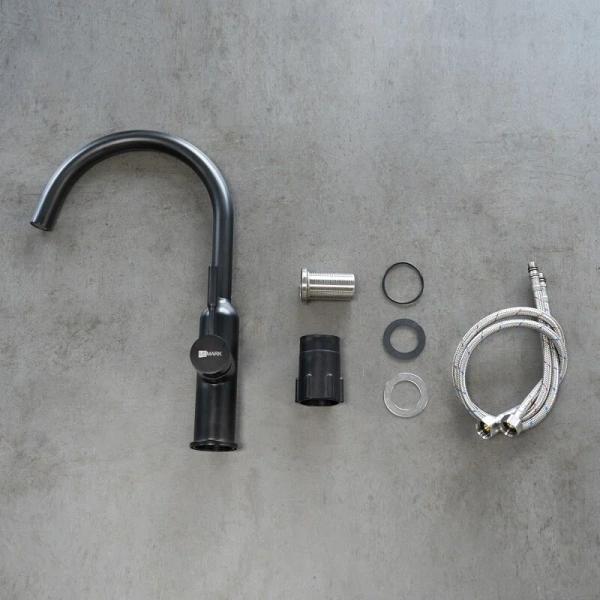 Смеситель для кухни Lemark Expert черный LM5079BL (детальная фотография), современные, hi-tech