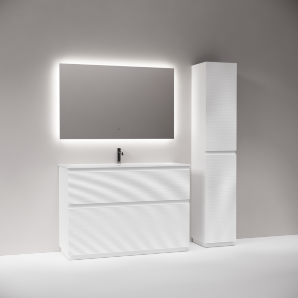 Тумба под раковину напольная Sancos Folk Floor 120 см bianco FL120FW (детальная фотография), напольная, пристенная