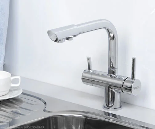 Смеситель для кухни WasserKRAFT хром A8017 (детальная фотография), современные, hi-tech