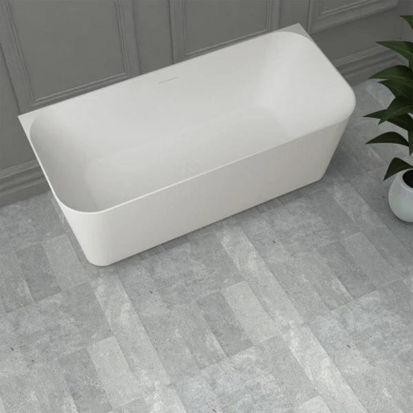 Ванна из искусственного камня Abber Stein 170х75 см белая матовая AS9617 (детальная фотография)