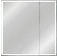 Зеркальный шкаф с подсветкой Style Line Квартет 80 см белый