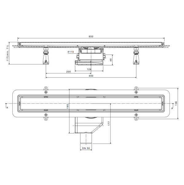 Схема (детальная фотография), для монтажа в пол