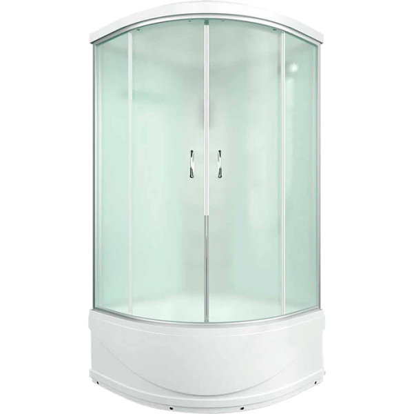 Душевая кабина, задняя стенка белая, стекло матовое, Erlit ER 4509TP-C3 ER4509TP-C3-RUS (детальная фотография), четверть круга