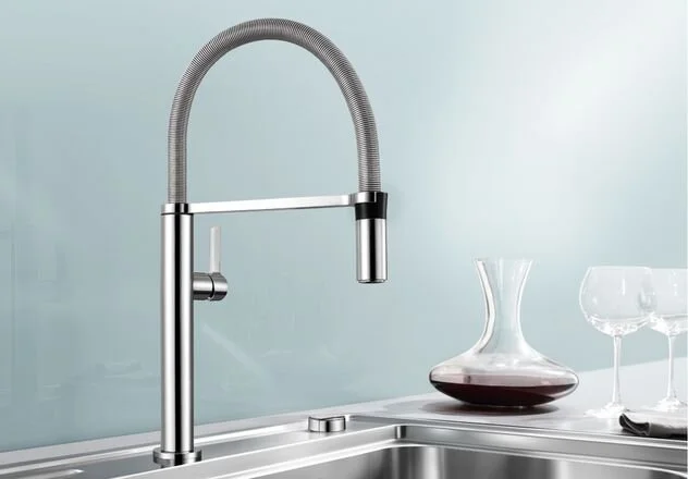 Смеситель для кухни Blanco Culina-S Mini (детальная фотография), высокие, округлая форма