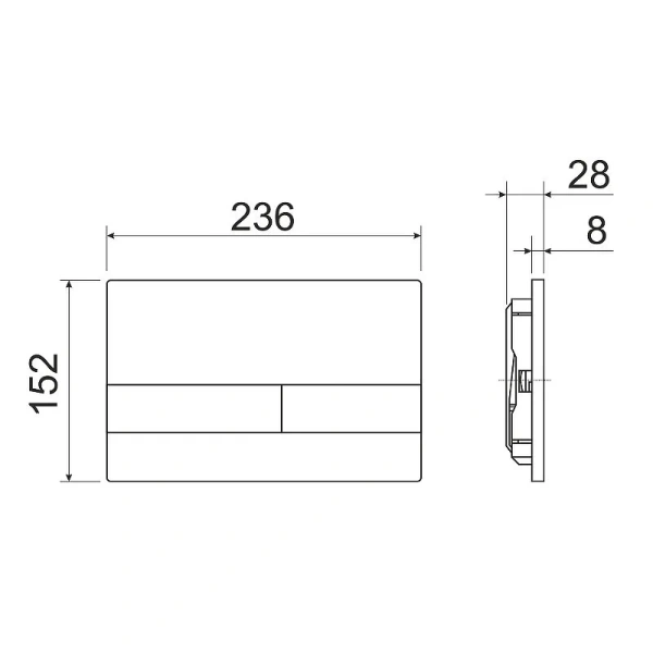 Клавиша смыва Ceramica Nova Flat белая CN002W (детальная фотография), в наличии