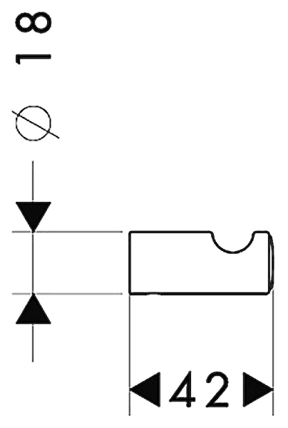 Крючок для ванной Hansgrohe Logis Classic 41611000 (детальная фотография), хром
