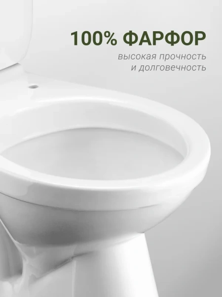 Унитаз компакт Santek Бриз с диагональным выпуском 1.WH20.2.569 (детальная фотография), современные, hi-tech, круглые