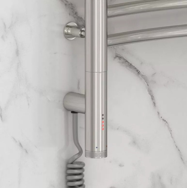 Полотенцесушитель электрический Сунержа Флюид 3.0 50x80 см левый без покрытия 00-5820-8050 (детальная фотография), современные, hi-tech