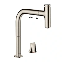 Смеситель для кухни Hansgrohe Metris Select M71 под сталь