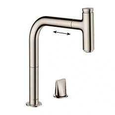 Смеситель для кухни Hansgrohe Metris Select M71 под сталь