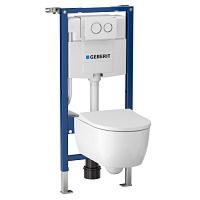 Инсталляция с унитазом Geberit Icon с крышкой-сиденьем