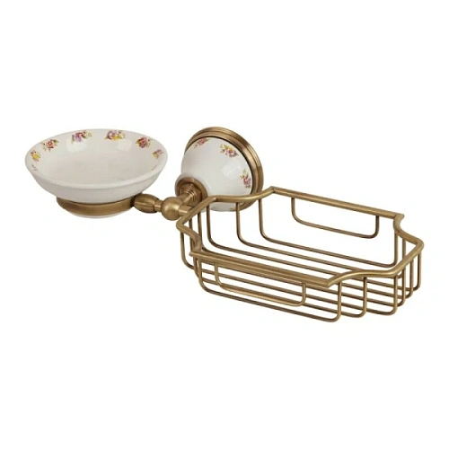 Мыльница с решеткой для ванной Migliore Provance бронза - фото 2