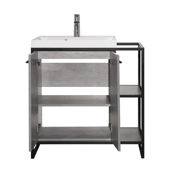 Тумба с раковиной напольная Style Line Лофт ЛС-000010019 80 см прямоугольная  (детальная фотография), моноблок