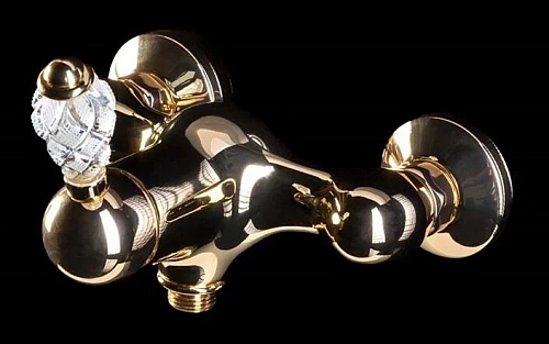 Смеситель для душа Boheme Crystal золото - фото 3