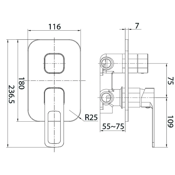 Смеситель для душа IDDIS Slide черный SLIBL00i68 (детальная фотография), для душа