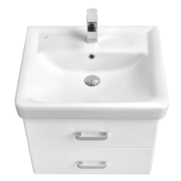 Тумба под раковину подвесная Акватон Америна 70 см белая 1A137601AM010 (детальная фотография), современная, hi-tech